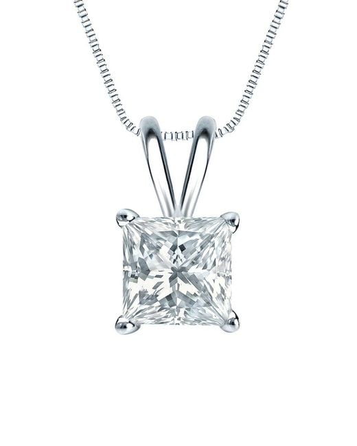 Sabrina Designs Lab Grown Diamonds White 14K 4.00 Ct. Tw. Lab-Grown Diamond Solitaire Pendant