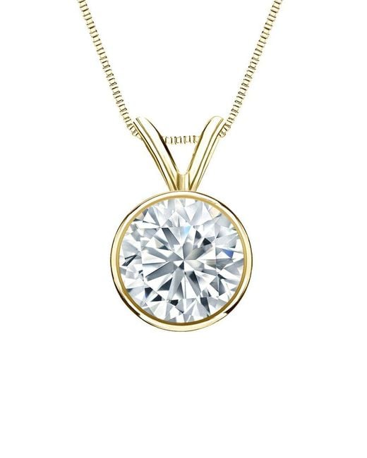 Sabrina Designs Lab Grown Diamonds Metallic 14K 1.50 Ct. Tw. Lab-Grown Diamond Solitaire Necklace