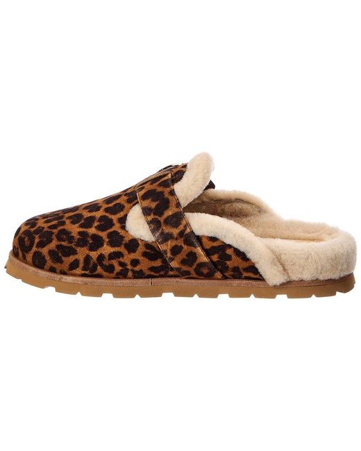 Stuart Weitzman Brown Chrystie Suede & Shearling Mule