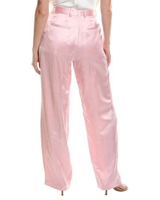 Officine Generale Pink Officine Generale New Sophie Linen-Blend Pant
