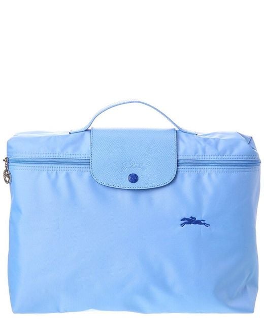 Longchamp Blue Le Pliage Nylon Laptop Bag