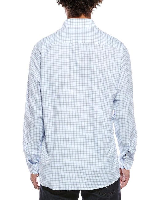 Tahari Blue Modern Fit Dress Shirt for men