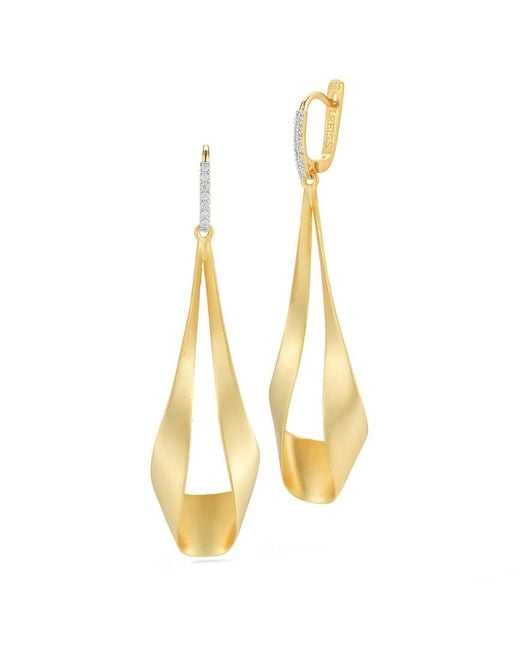 Reiss Metallic 14k 0.11 Ct. Tw. Diamond Dangling Earrings