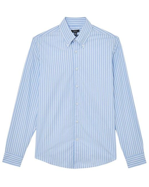 Reiss Blue Guyton Stripe Button D Formal Shirt for men