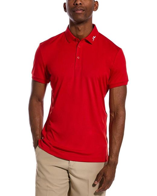 J.Lindeberg Red J.lindeberg Kv Regular Fit Polo Shirt for men