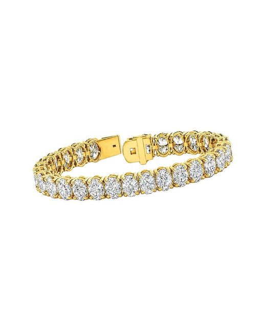 Lab Grown Diamonds Metallic 14K 29.68 Ct. Tw. Lab-Grown Diamond Tennis Bracelet