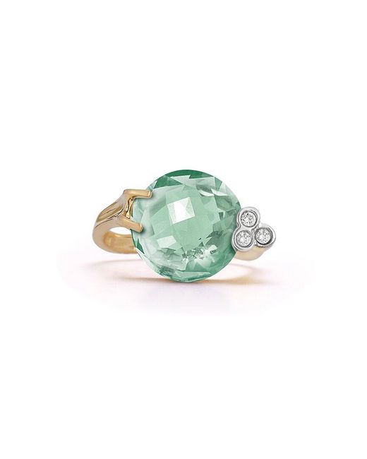 I. REISS 14k 6.31 Ct. Tw. Diamond & Green Amethyst Ring