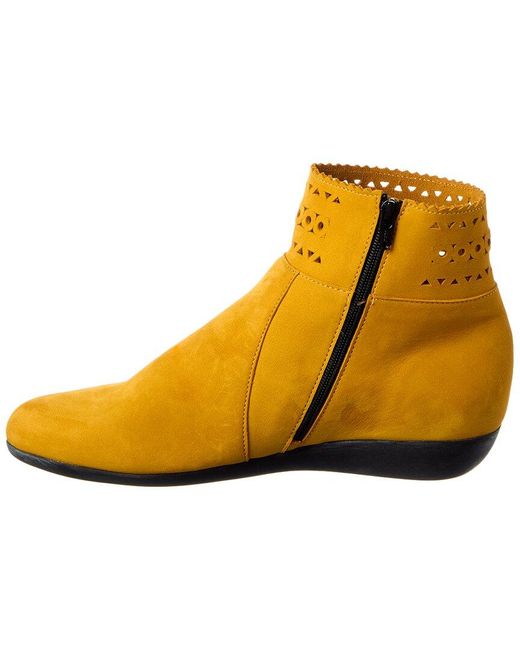Arche Yellow Onywel Leather Bootie