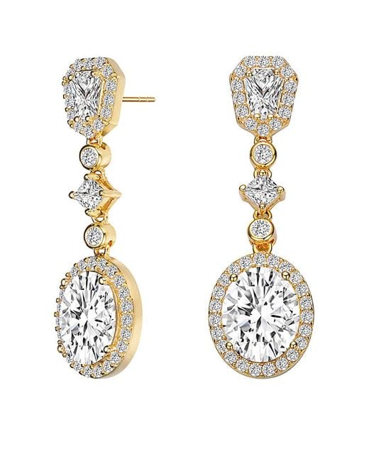 Genevive Jewelry Metallic 14k Over Silver Earrings