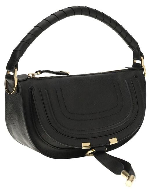 Chloé Black Marcie Mini Leather Shoulder Bag