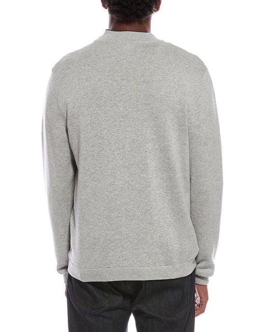 tyler boe Gray 1/4-Zip Sweater for men