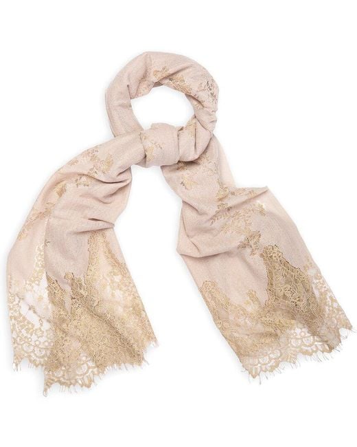 Saachi Natural Lace Shimmer Scarf