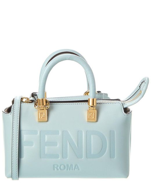 Fendi Blue By The Way Mini Leather Shoulder Bag