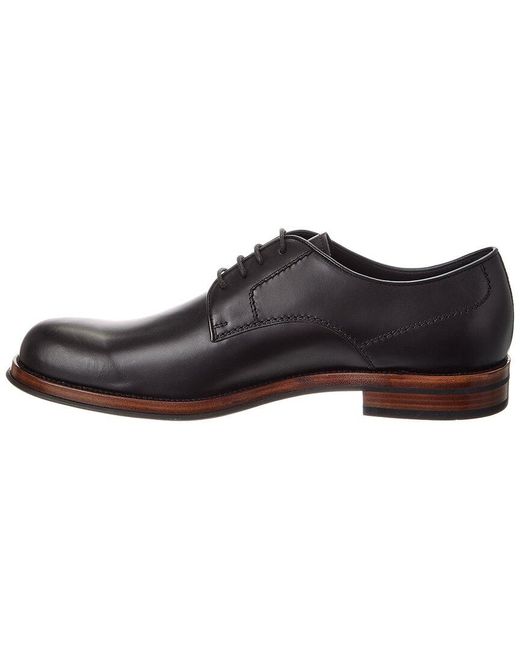 Tod's Black Leather Derby for men