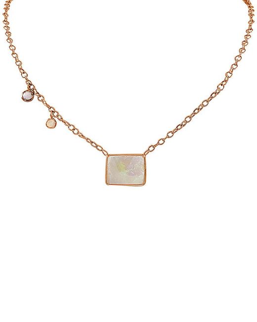 Sabrina Designs Metallic 14K Rose Opal Necklace