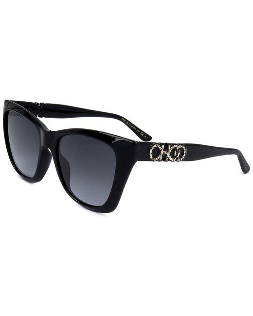 Jimmy Choo Black Rikki/g/s 55mm Sunglasses