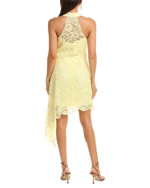Rene Ruiz Yellow Lace Shirtdress