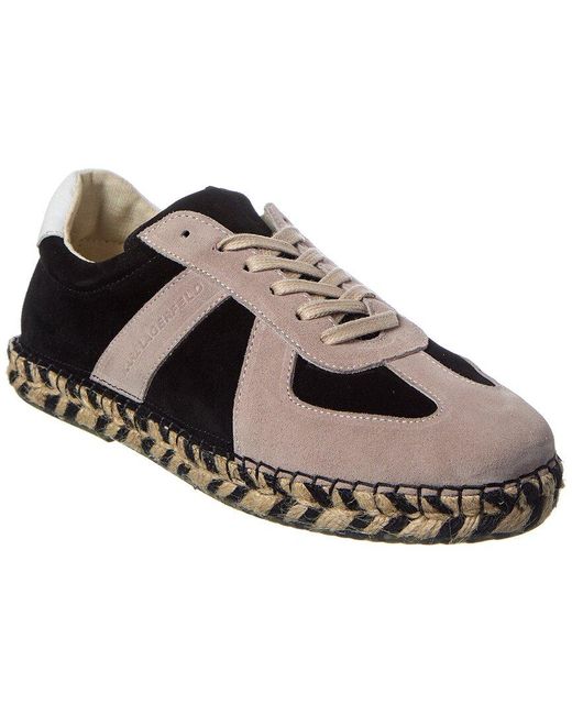 Karl Lagerfeld Brown Leather Espadrille for men