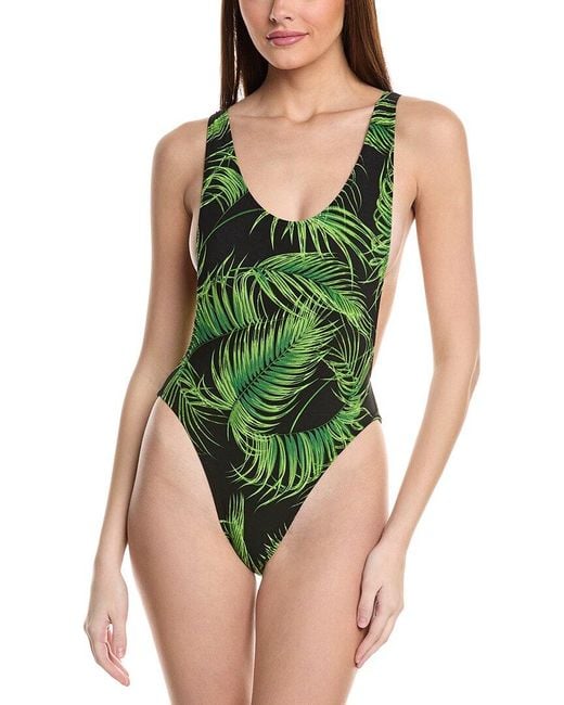 Norma Kamali Green Marissa One-Piece