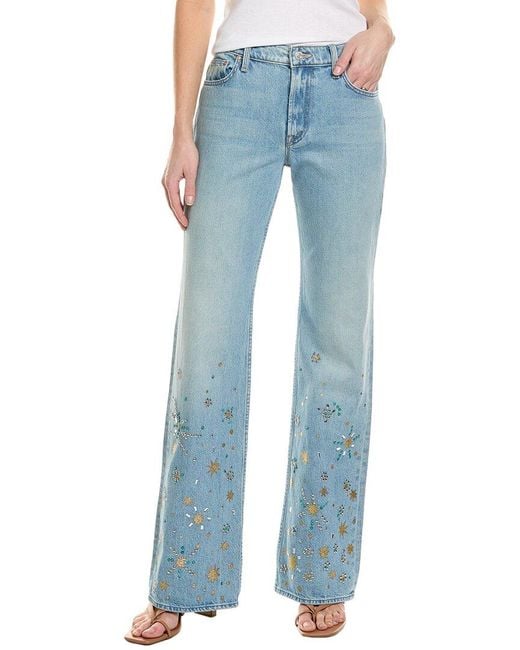 Mother Blue The Bookie Heel Righteous Gemstone Bootcut Jean