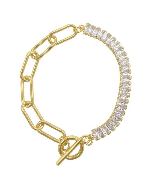 Adornia Metallic 14k Plated Toggle Bracelet