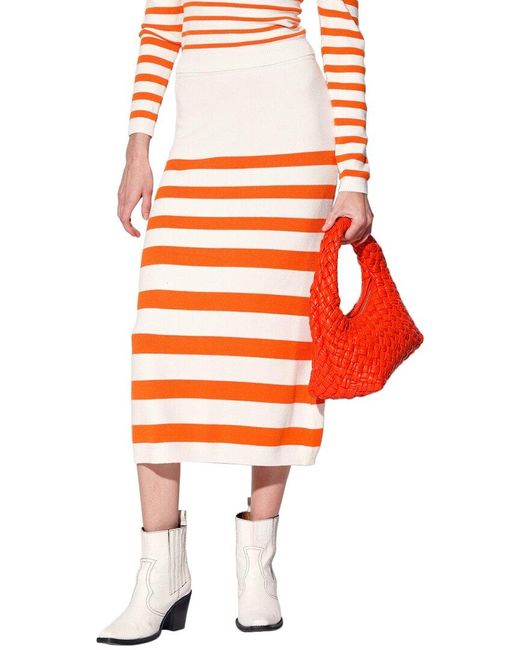 Walter Baker Orange Lidia Skirt