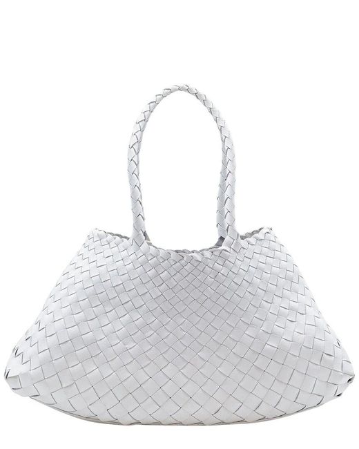 Dragon Diffusion Gray Santa Croce Big Leather Tote
