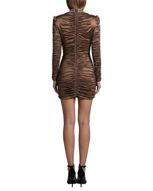 Monique Lagarde Brown Solid Mini Dress