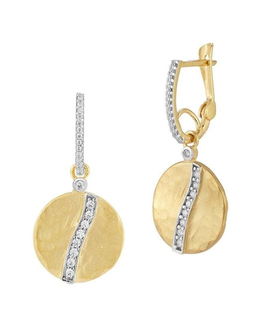 Reiss Metallic 14K 0.36 Ct. Tw. Diamond Dangle Earrings