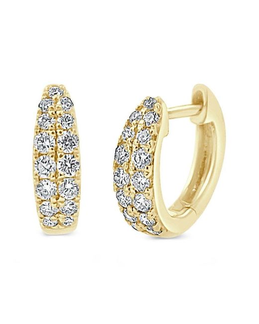 Sabrina Designs Metallic 14k 0.44 Ct. Tw. Double Row Huggie Earrings