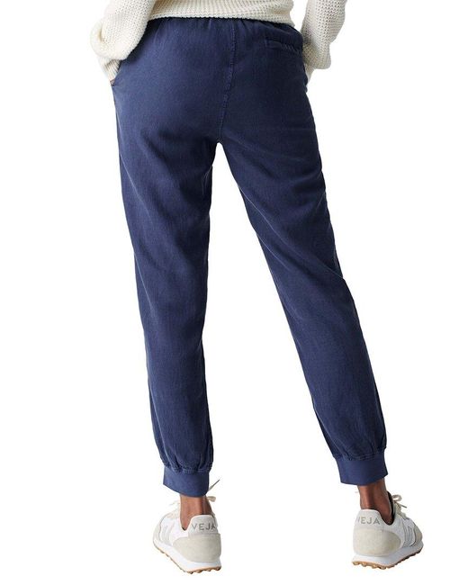 Faherty Brand Blue Arlie Day Linen-blend Pant