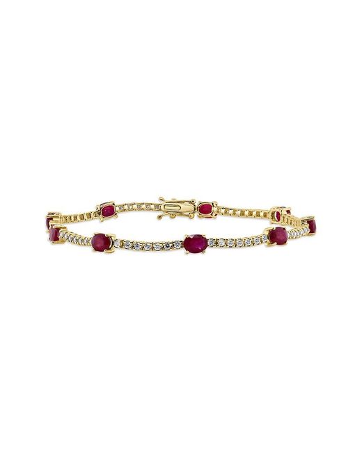Sabrina Designs White 14K 5.40 Ct. Tw. Diamond & Ruby Tennis Bracelet