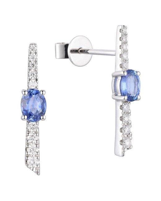 Gregg Ruth Blue 14K 0.70 Ct. Tw. Diamond & Sapphire Earring