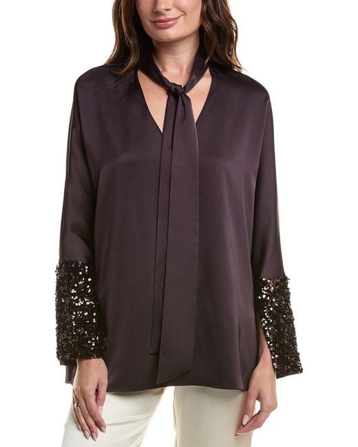 Sachin & Babi Purple Reid Top