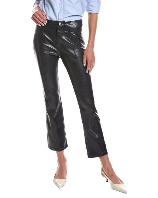 Cinq À Sept Black Vegan Leather Quilted Loren Pant