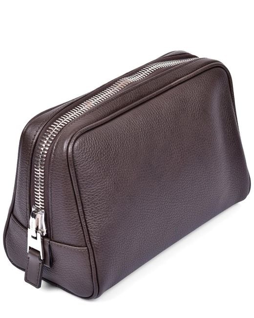 Tom Ford Brown Leather Dopp Kit for men