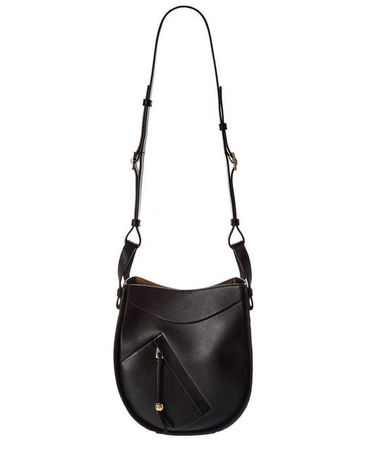 Loewe Black Hammock Slice Leather Hobo Bag