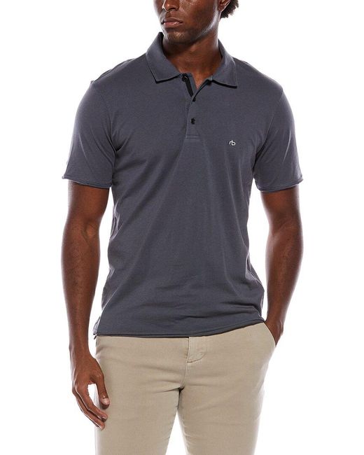 Rag & Bone Blue Principal Jersey Polo Shirt for men