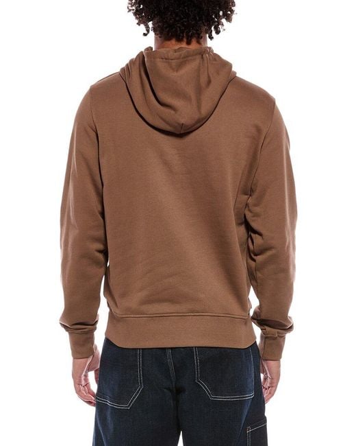 DIESEL Brown Solid Hoodie for men