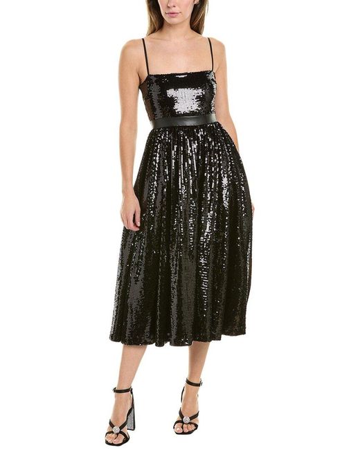 WeWoreWhat Black Sequin Midi Dress
