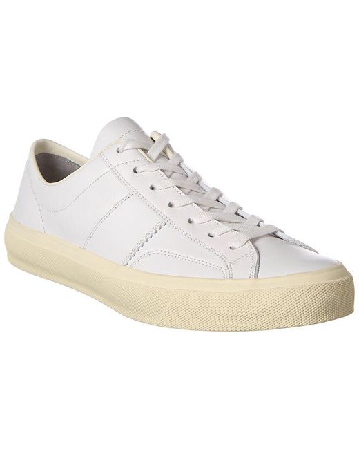 Tom Ford Cambridge Leather Sneaker in White for Men | Lyst Canada