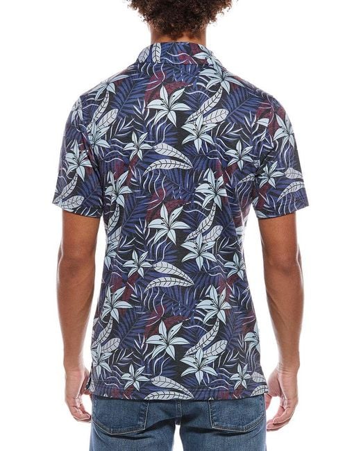 Travis Mathew Blue Featherweight Open Polo Shirt for men
