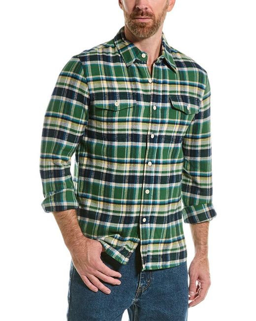Alex Mill Green Flannel Chore Shirt for men