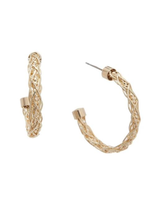 Juvell Metallic 18K Plated Braided Hoops