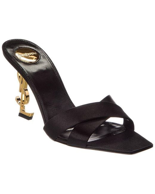 Saint Laurent Black Opyum 85 Satin Sandal