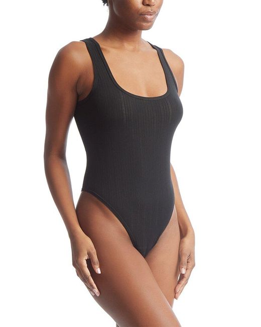 Hanky Panky Black Square Neck Bodysuit