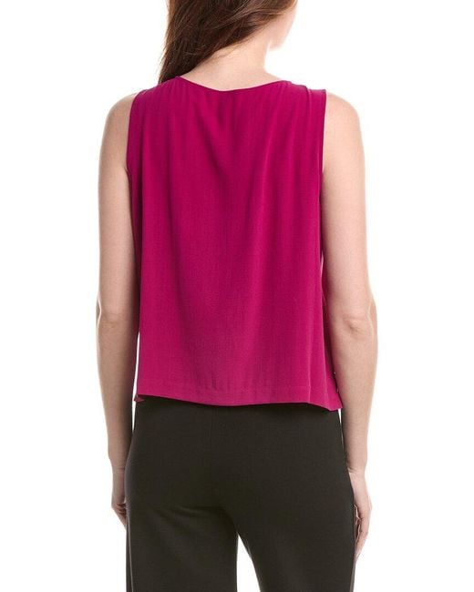 Eileen Fisher Red Silk Vest