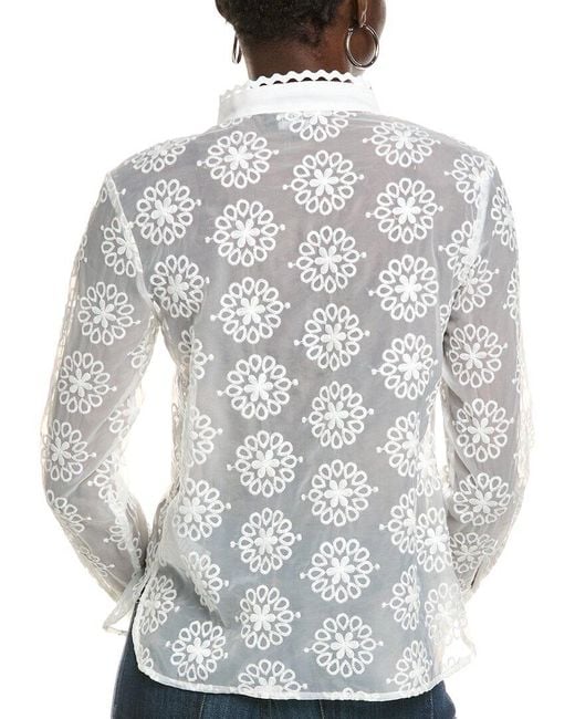 Gracia White Floral Top