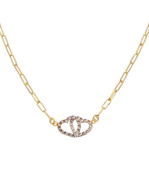 Meshmerise Metallic 18K Over 0.12 Ct. Tw. Diamond Necklace