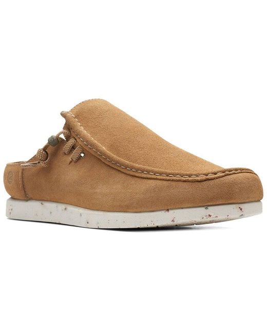 Clarks Brown Shacrelite Sun Suede Shoe for men
